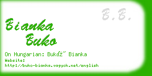 bianka buko business card